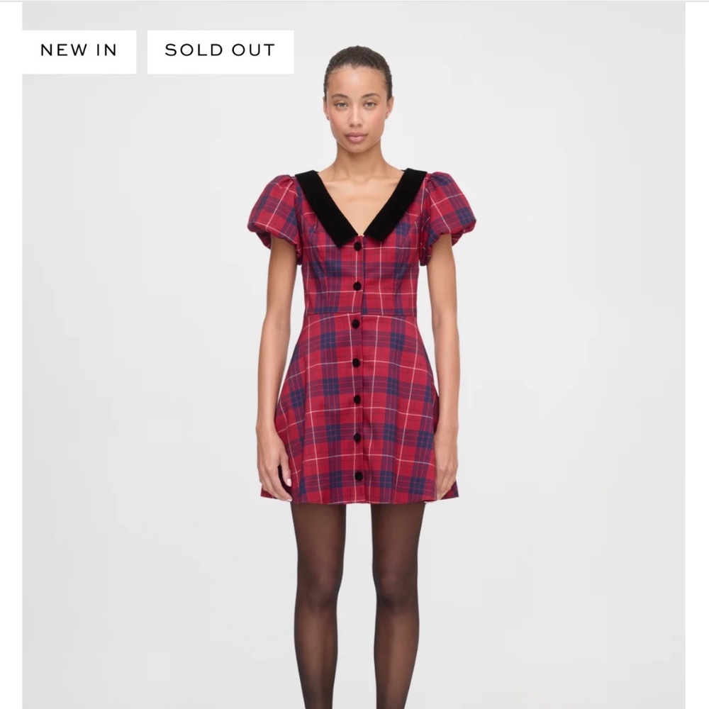 Hill house Samantha dress in cherry plaid